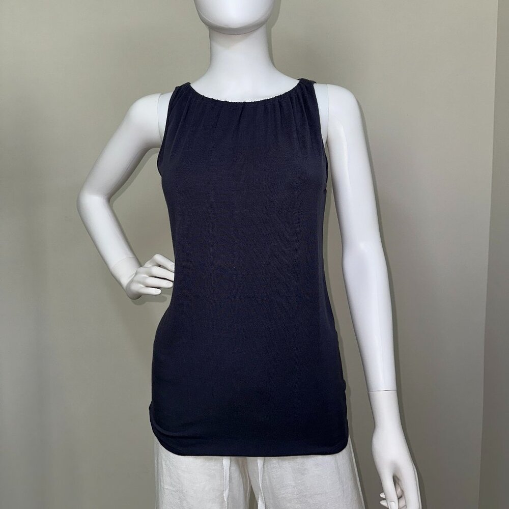 KRISA: NWT, Shirred Halter Top, Size - XS, Color - Graphite, MSRP - $99